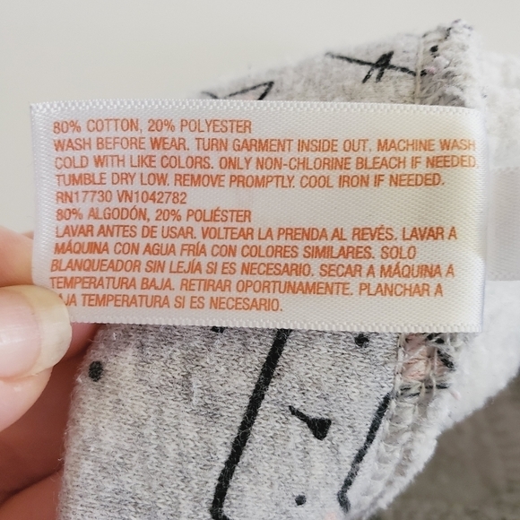 BK02 * Cat & Jack Girls Kitty Print Sweatpants Gray Size L (10/12) - Picture 5 of 6